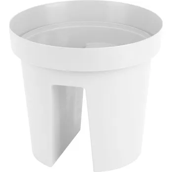 Květináč Květináč Strend Pro Modern Railing, na zábradlí, 25,5x28cm, bílá