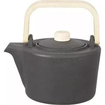 Varná konvice King Hoff KH-1845 – s dřevěným madlem a nerezovým sítkem, 1,2 l - litinová čajová konvice