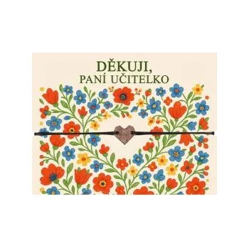 Náramek Provázkový náramek "Děkuji paní učitelko" - Srdce s možností vrácení do 30 dnů - BR68
