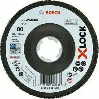 Brusný kotouč Bosch X571 Best for Metal X-LOCK FD Kotouč lamel. (115mm/40)