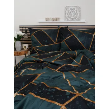 Povlečení Prodloužené saténové povlečení - Marco zelené