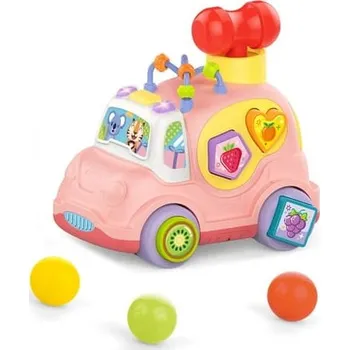 Hračka pro nejmenší Vhazovací auto růžové