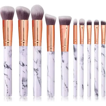 Kosmetický štětec 10dílná sada štětců na líčení pro každý den | makeup štětce, kosmetické štětce - bílá10 ks
