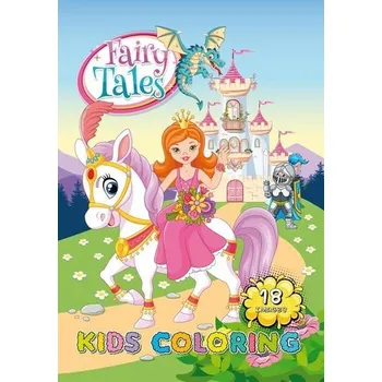 Set školních potřeb Kolorowanka A4 18 obrazków Świat bajek