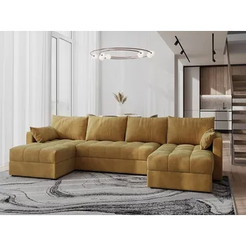 Sedací souprava Rohová sedačka ALISTAIR U, hořčicová MI08 +možnost VÝNOSU + vyzvednutí ZDARMA