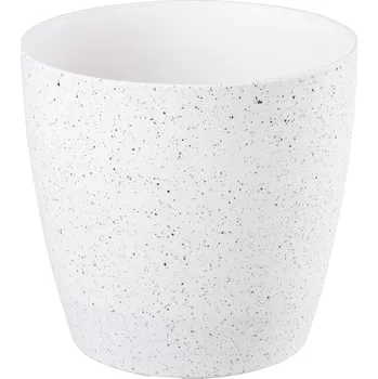 Květináč Květináč Strend Pro Stone, 28x26 cm, bílý, efekt kamene