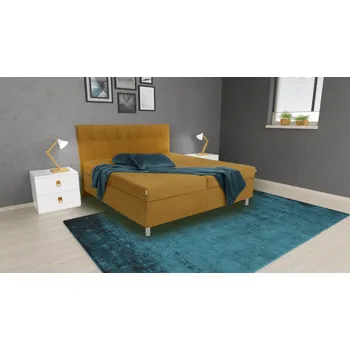 Postel Pohoda Čalouněná postel Torino 180x200 s matrací Kombiflex Zvolte látku: alfa 120, Barva nožiček: Dřevo Buk 15 cm
