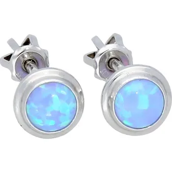Náušnice Goldstore Stříbrné náušnice opály modré Varianta: stříbrné náušnice
