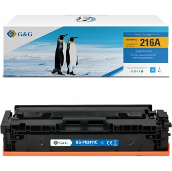 G&G Toner Kompatibilní toner G&G s HP W2411A, NT-PH2411C, HP 216A, azurová, 850s
