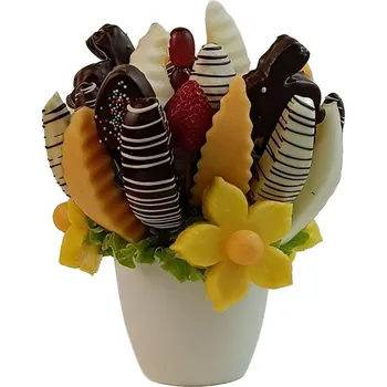 Dárkový potravinový koš Ovocná kytice Veselý Zajíček Velikost produktu: Malá 1,3 kg