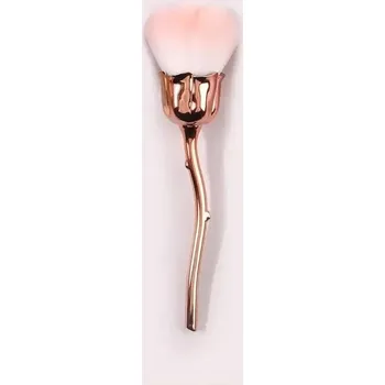 Kosmetický štětec Štětec ve tvaru růže na pudr a make-up | kosmetický štětec, štětec na pudr - Růžové zlato