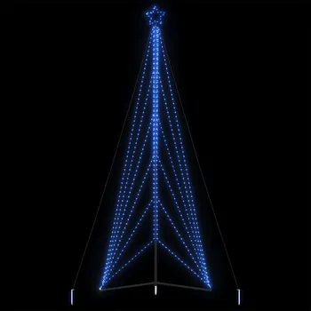 Bytová dekorace vidaXL LED vánoční stromek 861 modrých LED diod 478 cm