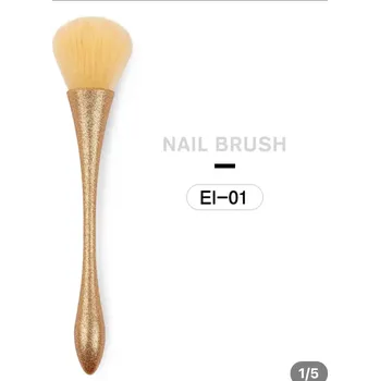 Kosmetický štětec Stylový štětec na tvářenku a pudr pro make up | štětec na líčení, make up štětec - Žlutá - třpytky