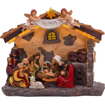 Vánoční dekorace Dekorace MagicHome Vánoce, Betlém, 21 LED teplá bílá, 3xAA, interiér, 36x15x29 cm