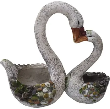 Zahradní dekorace Dekorace MagicHome Gecco, Labutě, magnesia, 49x23x45 cm