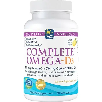 Zdraví Nordic Naturals Kompletní Omega-D3 (60 Měkká kapsla, Citron)