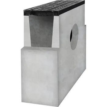Odvodňovací žlab Sběrná betonová vpusť BIELBET E600 s litinovou mříží 500 x 250 x 700 mm 200 mm