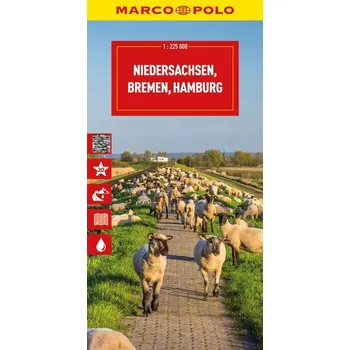 MARCO POLO Reisekarte Deutschland 03 Niedersachsen, Bremen, Hamburg 1:225.000