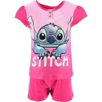 Růžové dětské krátké pyžamo Stitch Velikost: 116