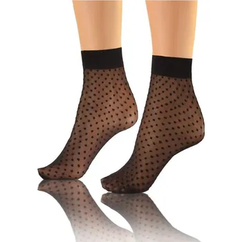 Dámské punčochy Sesto senso ponožky Pikot WZ 12 2páry - černá, UNI (Dámské silonkové ponožky Sesto Senso)