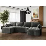 Rohová sedačka HELVEN U, šedá látka +možnost VÝNOSU + vyzvednutí ZDARMA