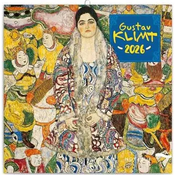 Kalendář NOTIQUE Poznámkový kalendář Gustav Klimt 2026, 30 x 30 cm