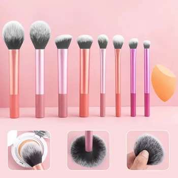 Kosmetický štětec Sada syntetických štětců na make up pro začátečníky i pokročilé | štětce, sada štětců - Růžový
