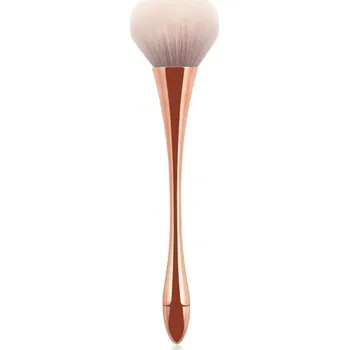 Kosmetický štětec Stylový štětec na tvářenku a pudr pro make up | štětec na líčení, make up štětec - růžové zlato - 20 cm