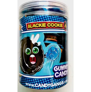 Bonbon Želé BLACK COOKIE 10 g černé - želé ve tvaru sušenek (balení 30 ks) (želé bonbóny ve tvaru černých sušenek / jednotlivě balené)
