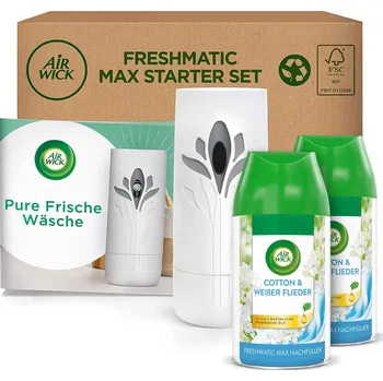 Osvěžovač vzduchu Air Wick - Freshmatic Max Pure Cotton Starter Sada - 2 x 250 ml - Cotton