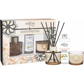 Aroma difuzér Maison Berger Paris Dárková sada Duo Mini Eternity: aroma difuzér s náplní 80 ml + svíčka 80 g, Lady Flower 7836