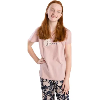 Dívčí pyžamo Bettymode Dívčí pyžamo KVĚTINOVÉ SNY krátký rukáv, 170