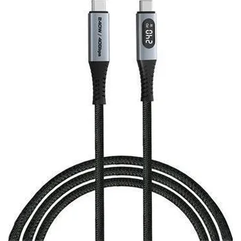 Datový kabel USB kabel, černá, USB-C / USB-C, 1,2 m, 240W, s displejem napájení, VERBATIM 31849