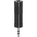 Hama 00205196 jack audio adaptér [1x jack zásuvka 6,3 mm - 1x jack zástrčka 3,5 mm] černá