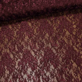 Šatovka / krajka 262, vínová, š.150cm (látka v metráži)