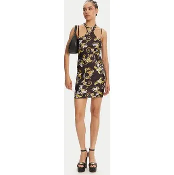 Dámské šaty Versace Jeans Couture Koktejlové šaty 78HAO914 Černá Slim Fit 46