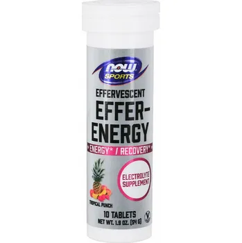 Now Foods Energizující šumivé tablety (10 PezsgőTableta, Tropický punč)