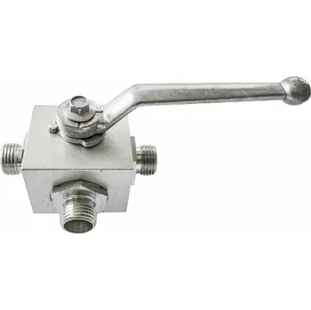 Vodovodní kohout Třícestný kompaktní kulový 3/2 kohout M36x2vně^DN 20mm, těžká řada Parker KH3/2-25SCFX