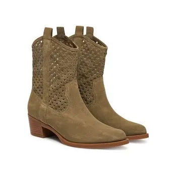 Dámské kozačky Polokozačky Unisa Galatea Bs Hnědá 38