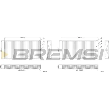 Kabinový filtr Filtr vzduchu v interiéru BREMSI FC0859