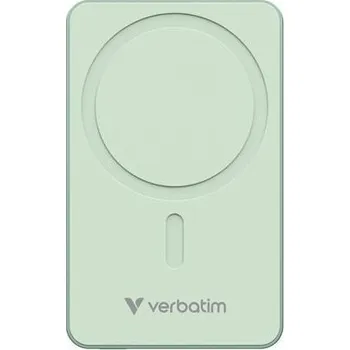 Powerbanka Magnetická powerbanka "Charge n Go Essentials", zelená, bezdrátová, 10 000 mAh, VERBATIM 32228
