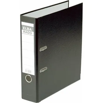 Elba pořadač Rado brillant DIN A4 Šířka hřbetu: 80 mm černá 2 třmeny 100022617