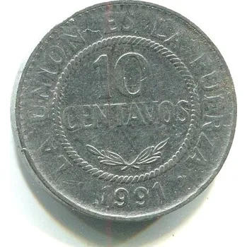BOLÍVIE. 10 centavos 1991.