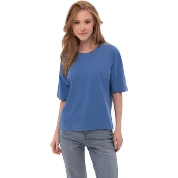 Dámské triko s krátkým rukávem VOLCANO-RODOS-601-BLUE Modrá L