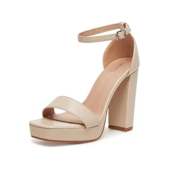 Dámské sandále Sandály DeeZee LE601-19 Écru 40