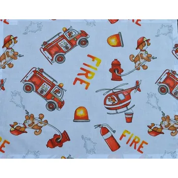 Papírový ubrousek Šatoli.cz Ubrousek pod svačinu Pejsek hasič na bílé