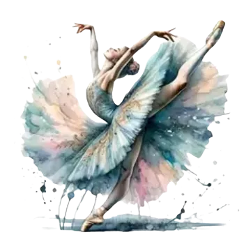 Nažehlovací obrázek - balet VI (8,0 x 8,0 cm)