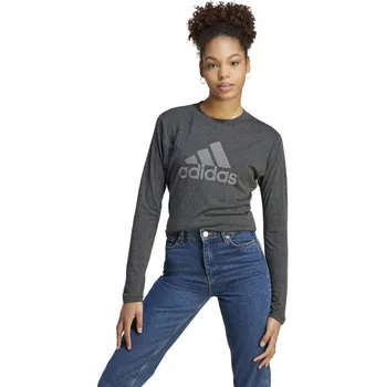 Dámské triko s dlouhým rukávem ADIDAS-W WINRS 3.0 LS-IM2433-black melange/grey three Šedá XS