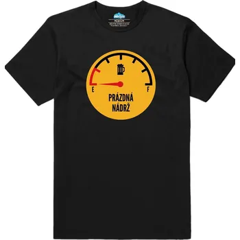 Pánské tričko Pánské tričko Prázdná nádrž piva (Velikost: M, Barva: Černá)