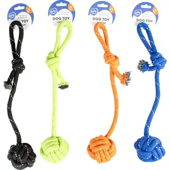 Hračka pro psa Hračka lano přetahovadlo s míčkem mix 27 cm Duvo+